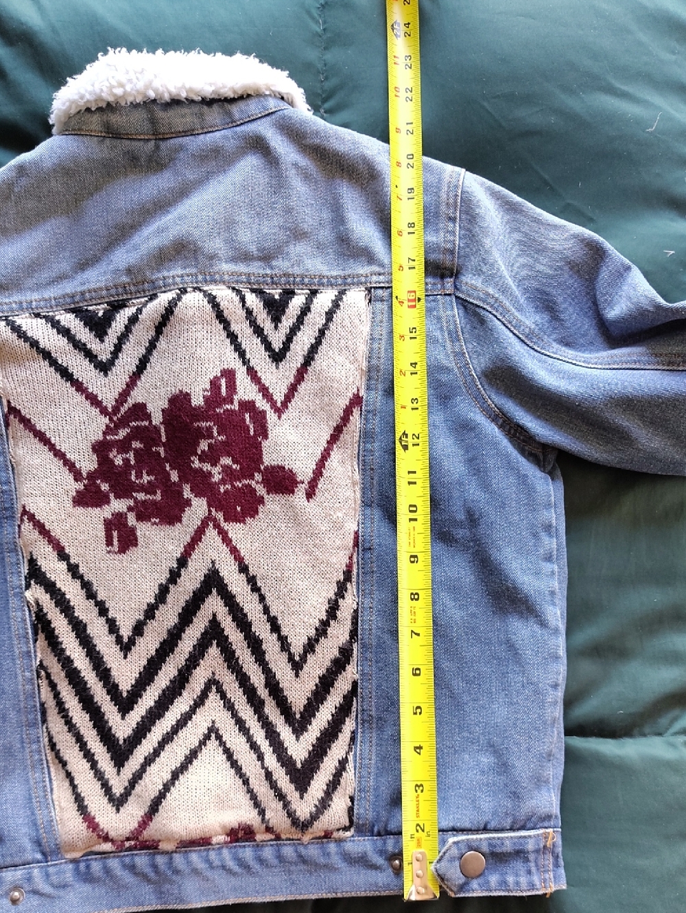 Denim Jacket with Sweater Back - Picture 7 of 8